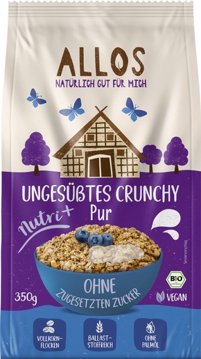 Neu von Allos ab April 2025: Zwei neue nutri+ Crunchies und ein Bärlauch-Aufstrich