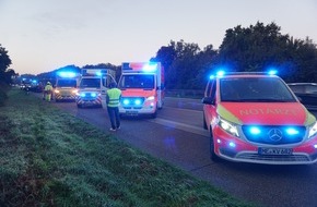 Feuerwehr Ratingen: FW Ratingen: Verkehrsunfall - BAB3 - 7 verletzte Personen
