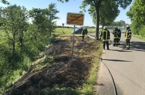 Freiwillige Feuerwehr Kalkar: Feuerwehr Kalkar: Flächenbrand in Kalkar Wissel