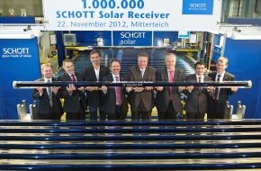 SCHOTT AG: Meilenstein: Eine Million Solarreceiver von SCHOTT für Solarkraftwerke in der ganzen Welt (BILD)