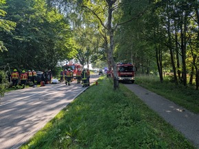POL-STD: 56-jährige Autofahrerin bei Unfall in Harsefeld schwer verletzt - Kreisstraße gesperrt