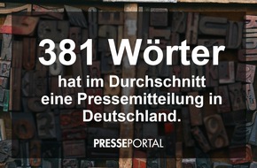 news aktuell GmbH: 381 Wörter - so lang ist eine Pressemitteilung im Durchschnitt