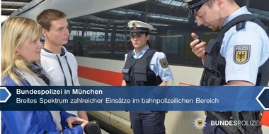 Bundespolizeidirektion München: Bundespolizeidirektion München: Ereignisreicher Sonntag: Bundespolizei ermittelt in diversen Deliktsbereichen