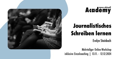 news aktuell Academy: Journalistisches Schreiben lernen / Mehrteiliger Online-Workshop der news aktuell Academy