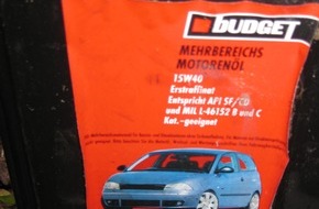 Polizeidirektion Bad Segeberg: POL-SE: A23/Parkplatz Forst Rantzau - Widerrechtlich abgestellte Ölkanister, Polizei sucht Zeugen