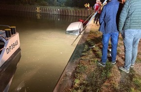 Feuerwehr Dortmund: FW-DO: Überörtliche Hilfeleistung in Waltrop - PKW im Datteln-Hamm-Kanal