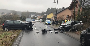 Polizeidirektion Wittlich: POL-PDWIL: Frontalkollision in Orlenbach OT Schloßheck