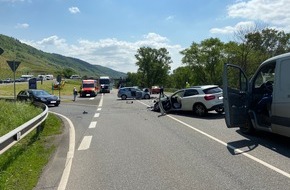 Polizeidirektion Wittlich: POL-PDWIL: Verkehrsunfall mit zwei Verletzten B53 Reiler Brücke