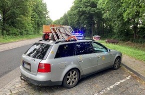 Polizeipräsidium Osthessen: POL-OH: Körperverletzung - Zeugen gesucht / Verstoß Ladungssicherung - Bollerwagen und Klappstühle auf dem Dach transportiert