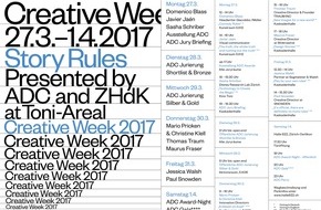 ADC Switzerland: Creative Week presented by ADC & ZHDK, ADC Jurierung, Award-Night & Gala, 27.3. - 1.4.2017