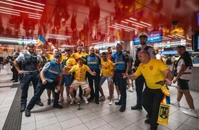 Bundespolizeidirektion München: Bundespolizeidirektion München: Zweiter EM-Spieltag in München: Fairplay von Spielern und den Fans