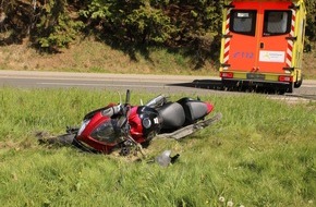 Polizei Aachen: POL-AC: Motorradfahrer schwer verletzt