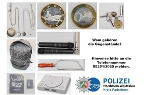 Polizei Paderborn: POL-PB: Besitzer von sichergestelltem Diebesgut gesucht