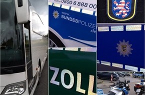 Polizeidirektion Neustadt/Weinstraße: POL-PDNW: Großaufgebot bei  Kontrolle von Omnibussen auf der BAB 6