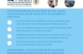 Polizeipräsidium Karlsruhe: POL-KA: (KA) Bretten - Einladung zum Tag der Polizei in Bretten