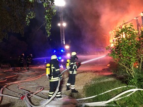 KFV Bodenseekreis: Drei zeitgleiche Brände in Markdorf erfordern Großeinsatz der Feuerwehren