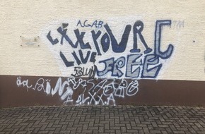 Polizeidirektion Kaiserslautern: POL-PDKL: Wer hat die Hauswand besprüht