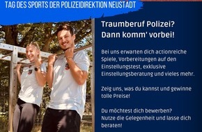 Polizeidirektion Neustadt/Weinstraße: POL-PDNW: Fit für die Verbrecherjagd? - Polizei lädt zum Sporttag ein