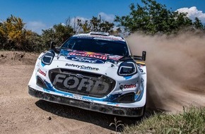 Ford-Werke GmbH: Adrien Fourmaux überzeugt bei der WM-Rallye Portugal mit Topzeiten im Ford Puma Hybrid Rally1