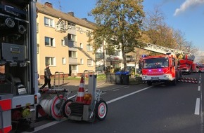 Feuerwehr Bottrop: FW-BOT: Kellerbrand in Bottrop - Mehrere Personen über Leitern gerettet