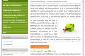 franke-media.net: Franke-Media.net bringt Hausratversicherungen.com an den Start / Mit wenigen Klicks findet man auf alle Fragen präzise Antworten, kann Leistungen vergleichen, Tarife checken und vieles mehr (BILD)