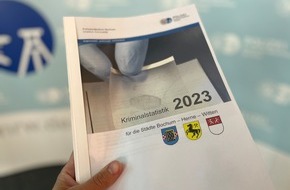 Polizei Bochum: POL-BO: Mehr aufgeklärte Taten, intensivierte Ermittlungsarbeit: Polizeiliche Kriminalstatistik 2023 für Bochum, Herne und Witten