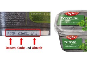 iglo Deutschland: Produktrückruf: Vorsorglicher Rückruf von Tiefkühl-Petersilie (FOTO)
