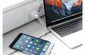 PEARL GmbH: revolt Kompaktes Doppel-USB-Netzteil mit USB-C PD und USB-A QC 3.0, 20 Watt: Smartphone, Tablet und mehr auch extra-schnell mit bis zu 20 Watt laden