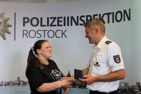POL-HRO: Polizeiinspektion Rostock ehrt fünf Menschen für herausragende Zivilcourage
