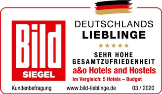 a&o HOTELS and HOSTELS: a&o ist "Deutschlands Liebling 2020": Berliner Budgetgruppe freut sich über "sehr hohe Gesamtzufriedenheit"