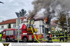 Feuerwehr München: FW-M: Ausgedehnter Brand in Ladengeschäft (Waldtrudering)