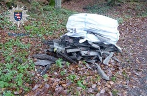 Polizeipräsidium Südhessen: POL-DA: Höchst: Illegale Müllentsorgung im Wald - Polizei bittet um Hinweise