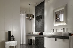 Villeroy & Boch AG: Dekorierter Waschtisch bringt Purismus und Pracht ins Bad