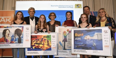 &quot;bunt statt blau&quot;: Schülerin aus Ingolstadt gewinnt DAK-Plakatwettbewerb gegen Rauschtrinken in Bayern