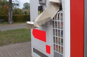 Polizei Minden-Lübbecke: POL-MI: Zigarettenautomat aufgebrochen