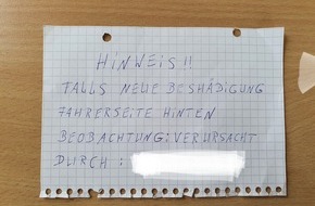 Polizeiinspektion Hameln-Pyrmont/Holzminden: POL-HOL: Wer ist der Zeuge zu Parkplatzunfall im Krankenhausweg