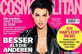 Bauer Media Group, Cosmopolitan: Ruby Rose (31) in COSMOPOLITAN: "Ich habe ein gesundes Sexleben und damit offen umzugehen, hat etwas Stärkendes, Mächtiges und Feministisches."