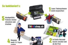 THINKshop.ch: Patronen-Recycling - gut für die Umwelt, gut für's Portemonnaie