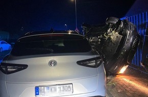 Polizei Bielefeld: POL-BI: Fahrzeug landet auf der Seite nach Trunkenheitsfahrt