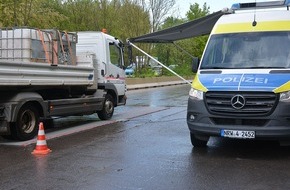 Polizei Mönchengladbach: POL-MG: Verkehrssicherheitsaktion sicher.mobil.leben: 87 Fahrzeuge des gewerblichen Personen- und Güterverkehrs kontrolliert