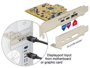 Marktneuheit Delock PCIe Karte mit USB 3.1 und DP Alt Mode ab sofort erhältlich