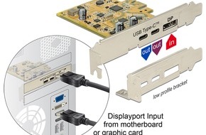 Tragant Handels und Beteiligungs GmbH: Marktneuheit Delock PCIe Karte mit USB 3.1 und DP Alt Mode ab sofort erhältlich
