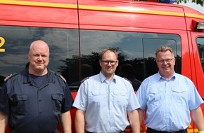 Freiwillige Feuerwehr Gemeinde Schiffdorf: FFW Schiffdorf: Neuer zweiter Stellvertretender Gemeindebrandmeister für Schiffdorf: Christian Lührs neu im Führungstrio der Gemeindefeuerwehr