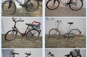 Polizeipräsidium Mannheim: POL-MA: Hockenheim/Neulußheim/Reilingen/Rhein-Neckar-Kreis: Fahrräder bei Durchsuchung sichergestellt - Geschädigte bzw. Eigentümer gesucht