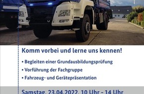 THW Landesverband Hamburg, Mecklenburg-Vorpommern, Schleswig-Holstein: THW HH MV SH: Öffentlichkeit zum Tag der offenen Tür beim THW in Pasewalk eingeladen