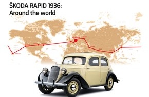 Skoda Auto Deutschland GmbH: Vor 80 Jahren um die Welt: die Erdball-Umrundung des SKODA RAPID (FOTO)