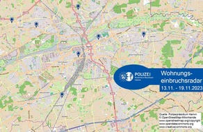 Polizeipräsidium Hamm: POL-HAM: Wohnungseinbruchsradar Hamm für die Woche vom 13. November bis 19. November