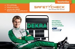 DEKRA SE: DEKRA SafetyCheck: 10. Mai bis 26. Juni / Nico Hülkenberg gibt Gas für mehr Sicherheit (mit Bild)