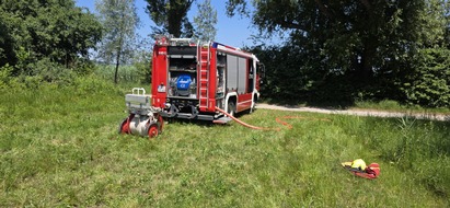 Freiwillige Feuerwehr Reichenau: FW Reichenau: Hohler Baum fängt erneut an zu Glimmen, 20.06.2024, Reichenau-Mittelzell