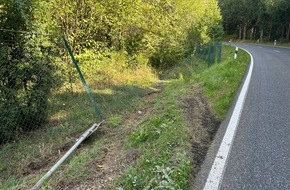 Polizeidirektion Wittlich: POL-PDWIL: Verkehrsunfall mit unerlaubtem Entfernen vom Unfallort